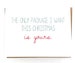 Funny Christmas Card - Naughty Holiday Card - Husband Card - Boyfriend Card - The Only Package I Want - Card for Lover - Sexy Holiday 