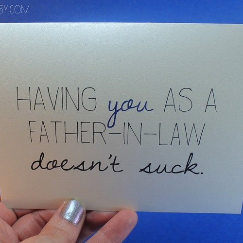 Father in Law Card Father's Day Card Dad Birthday Card Etsy