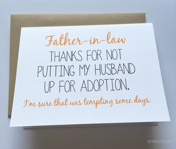 Father in Law Card Card for Father in Law Funny - Etsy Hong Kong