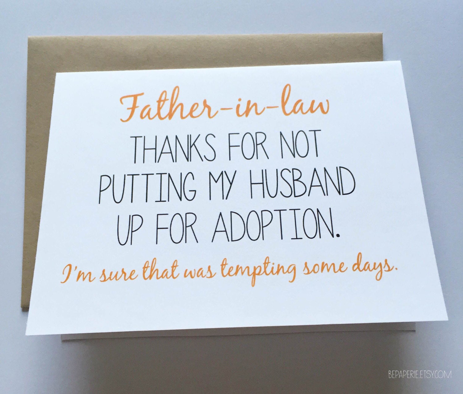 Father in Law Card Card for Father in Law Funny | Etsy