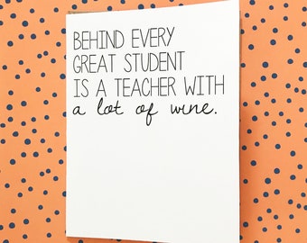 Homeschool Back to School Teacher Gift End of School Year Teacher Card Educator Appreciation Teacher Gift Funny Professor Quarantine & Teach