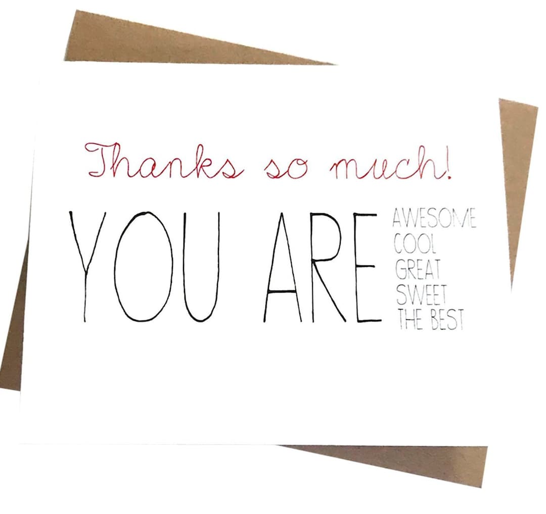 Thank You Card / Blank Inside Thank You / Bulk Thank You / Etsy