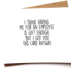 Best Boss Award - #1 Boss Card - Funny Card for Boss Day - Card from Employee - Gift for Boss - Thank You Boss - Boss Day Oct 16