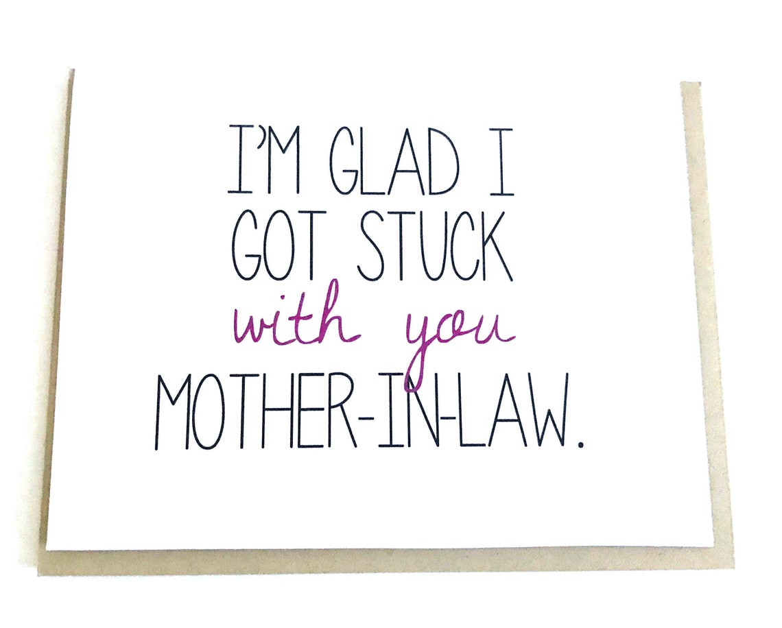 Mother in Law Card Funny Card for Motherinlaw Funny Etsy