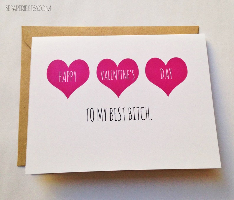 Friend Valentine's Day Card Best Friend Valentine | Etsy