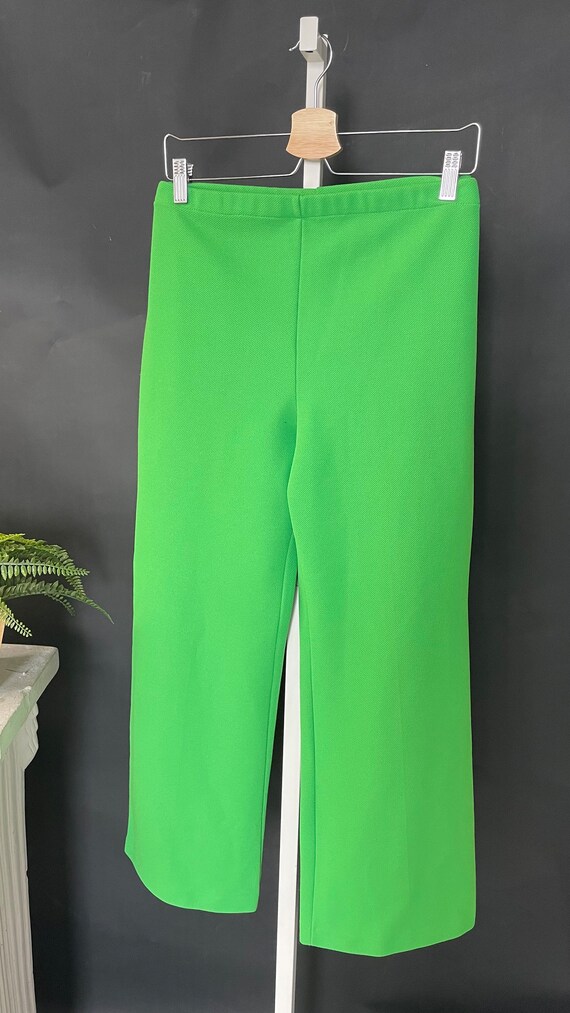 Vintage 1960s 1970s 60s High Waist Pants Cropped … - image 6