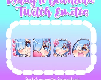 Rem Ready zum Herunterladen von Twitch/Discord Emotes