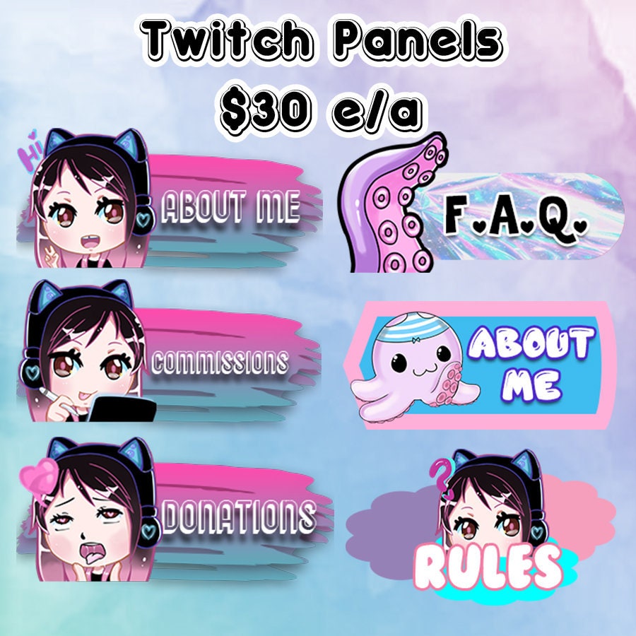 cute twitch panels