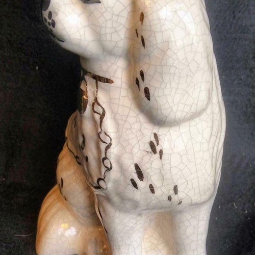 Vintage shops Staffordshire Art Pottery Dog Ceramic Statue England English Spaniel