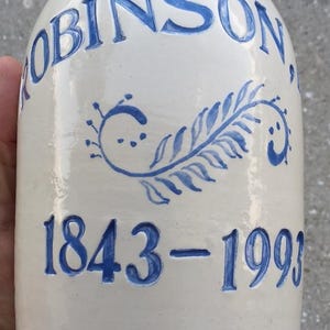 Vintage Robinson IL Illinois American Art Pottery Crock Sesquicentennial Jug