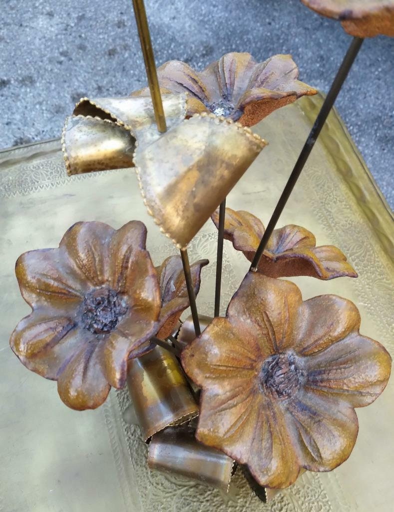 Mid-Century Modern C Jere Style Brass/Copper Metal Wall Art