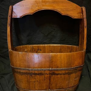 Antique Chinese Water Bucket - Etsy