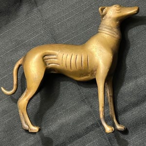 Large Brass Greyhound Sculpture - Etsy