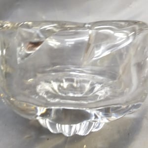 Old Vintage Clear Art Glass Hand Blown Bowl Italian Venetian Art Glass Murano