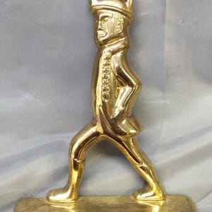 Vintage Cast Brass Hessian Revolutionary War Soldier Doorstop Bookend by BALDWIN