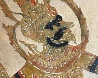 Hindu Vintage Framed Art Portrait Lord Parshuram India Indian Religious Religion