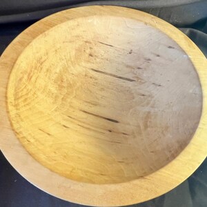 Vintage Artist Signed Wood Turned Treen Bowl Wooden by Juan Perez