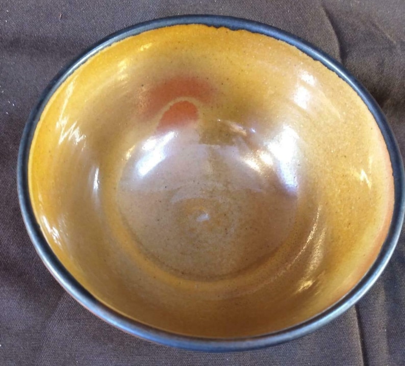 Vintage Art Pottery Bowl Asian Style Artist Signed Studio Marked Hand Painted
