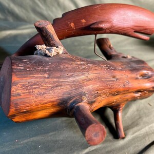 Old Vintage Wood Carving Hand Carved Wooden Art Sculpture Nautical Sperm Whale