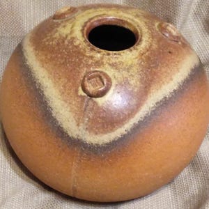Vintage Artist Signed Art Pottery Vase Origin Unknown Studio Handcrafted