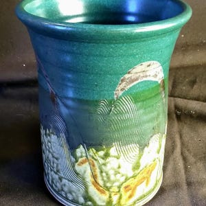 Vintage American Artist Signed Studio Art Pottery Vase