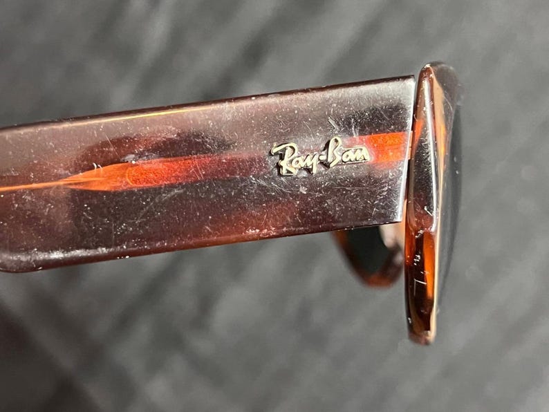 Vintage Ray-Ban B and L Wayfarer Dekko Acetate Tortoise Sunglasses Bausch & Lomb image 2