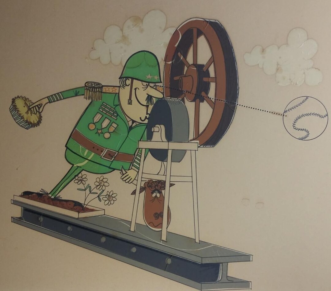 Vintage Painting Art Comic Strip Book Illustration Art Military General ...