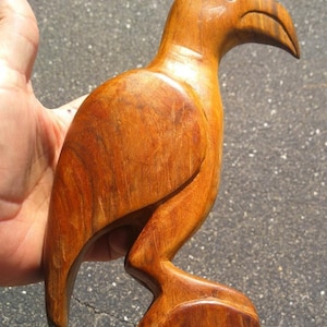 Old Vintage Hand Carved Wood Primitive Folk Art Bird Carving Sculpture Statue