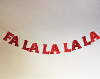 FA LA LA La La Banner - Christmas Banner - Christmas Decoration - Hostess Gift - Christmas Gift - Christmas Banner - Holiday Party Decor