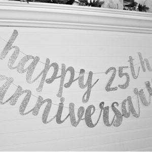 WEDDING ANNIVERSARY BANNER Happy Anniversary Banner Custom Anniversary Banner Anniversary Party Decoration Anniversary Party G6 image 1