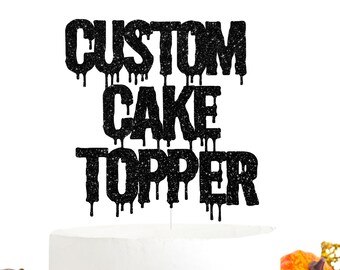 HALLOWEEN CAKE topper - Custom Spooky Halloween Party Cake Topper - Happy Halloween Decoration - Halloween Cake Topper - Halloween Party Dec