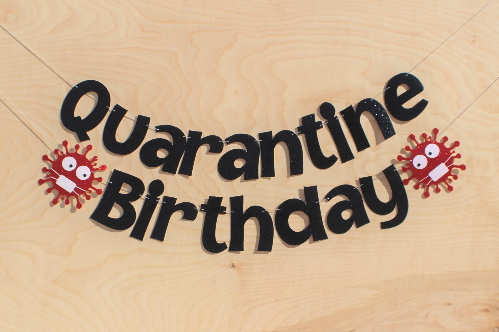 QUARANTINE BIRTHDAY BANNER Quarantine Happy Birthday Banner Etsy