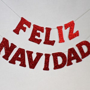 FELIZ NAVIDAD BANNER Feliz Navidad Decoration Christmas - Etsy