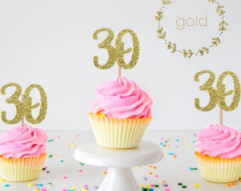 DIRTY 30 CUPCAKE TOPPERS - Dirty 30 Party Decoration - 30th Birthday Cup Cake Toppers - 30th Birthday Party - 30th Birthday Decoration - 30