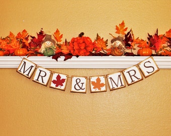 FALL WEDDING DECORATION, Fall Wedding Banner, Fall Wedding Sign, Fall Bridal Shower Decoration, Bride to Be Banner and Sign, Fall Engagement