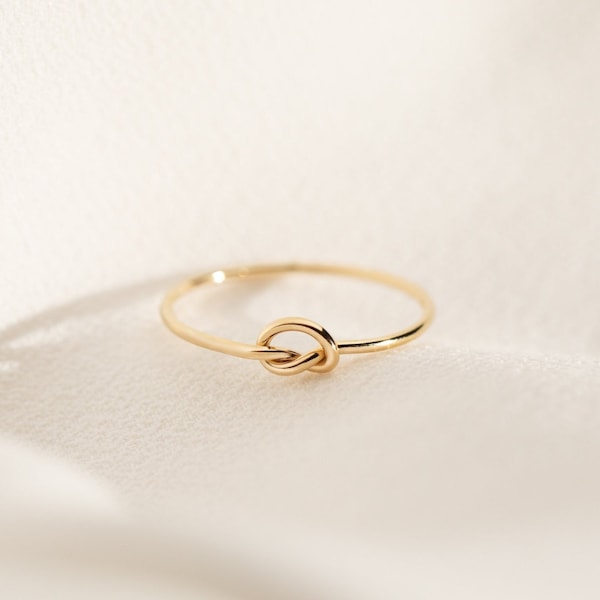 Love Knot Ring | Gold Knot Ring | Promise Ring | 14k Gold Filled Ring | Bridesmaid Ring | Friendship Ring | Thin Gold Ring | Minimalist Ring