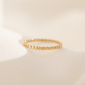Beaded Stacking Ring | Gold Dot Ring | 14k Gold Filled Bead Ring | Stackable Ring | Minimalist Gold Ring | Thin Gold Ring | Dainty Ring
