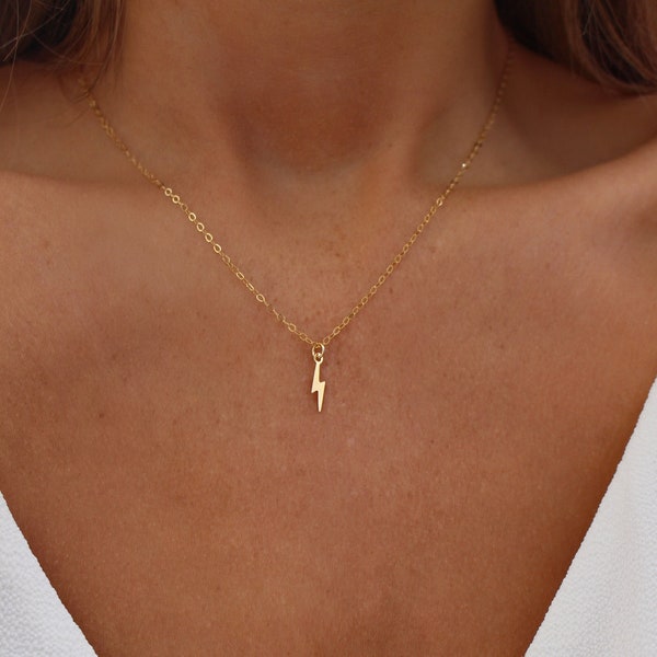 Gold Lightning Bolt Necklace | Dainty Gold Necklace | Lightning Necklace | Wizard Necklace | Bolt Necklace | Gift For Her