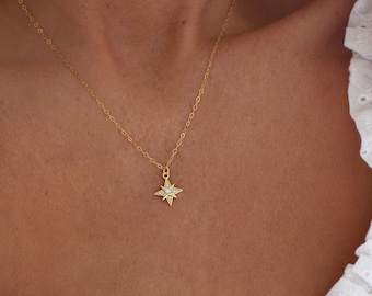 Gold Star Necklace | Small Star Necklace | Dainty Celestial Necklace | North Star Necklace | Constellation Jewelry | Layering Necklace