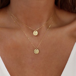 Gold Coin Necklace Set | Coin Layering Necklace | Greek Coin | Bohemian Jewelry | Medallion Necklace | Minimalist Jewelry | Charm Necklace