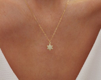 Star of David Necklace | Tiny Star of David | Gold Star of David | Jewish Star Necklace | Magen David Charm | Dainty Gold Judaism Jewelry