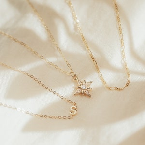Gold Star Necklace Small Star Necklace Dainty Celestial Necklace North ...