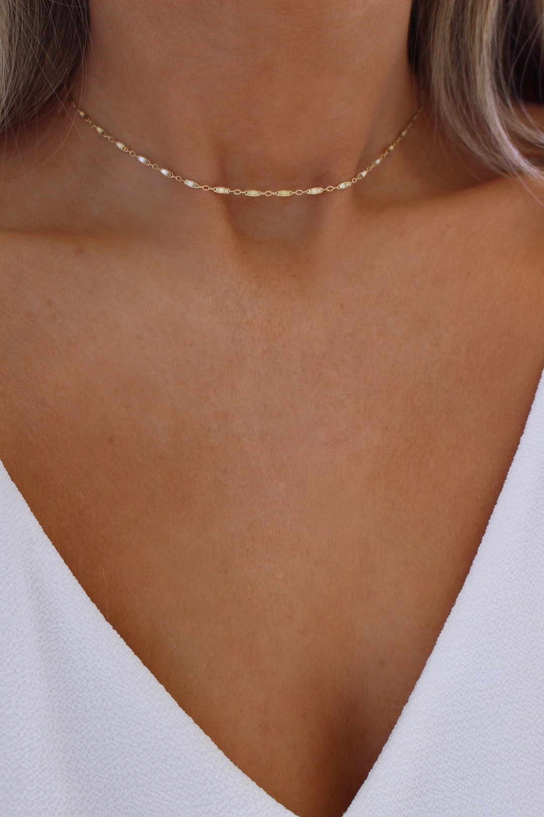 Dainty Gold Choker Thin Gold Choker Gold Choker Necklace Delicate