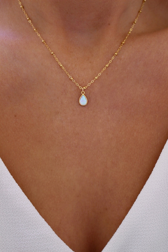 Antique Opal Pendant - Natural Fire Opal Necklace, Gold Opal Pendant –  Adina Stone Jewelry