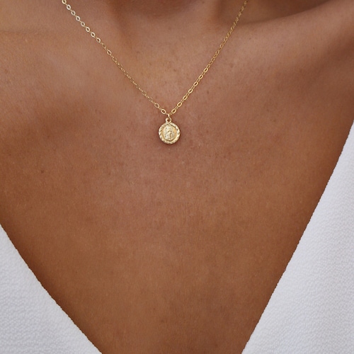 Collier Vierge Marie délicat | Collier religieux en or | Collier de baptême | Médaille de la Vierge Marie | Bijoux religieux | Collier protecteur