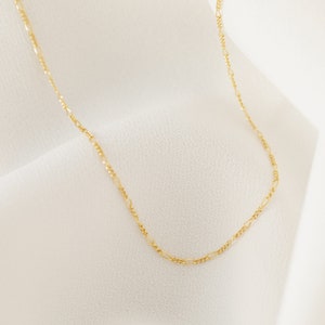 Figaro Necklace | Plain Gold Chain Necklace | Dainty Gold Chain | Layering Necklace | Simple Chain | Gold Filled Chain | Thin Gold Chain