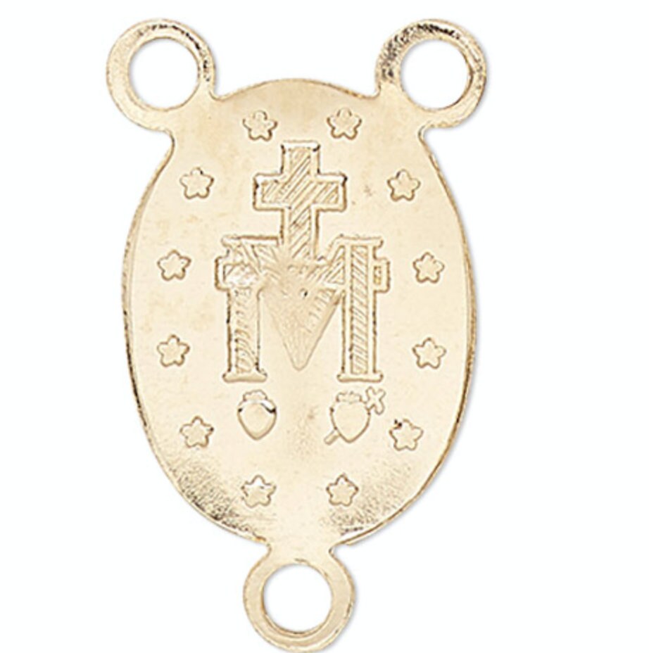 Virgin Mary Necklace Rosary Necklace Blessed Mother Etsy