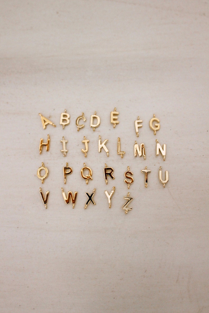 Gold Initials Necklace Initial Necklace Personalized - Etsy