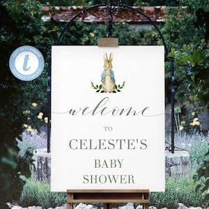 Peter Rabbit sign Any Event |  Peter Rabbit Baby Shower Sign | Baby Shower Sign Instant | Printable Digital PDF