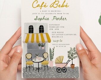 Cafe Baby Shower Invitation: Baby is Brewing Invitation